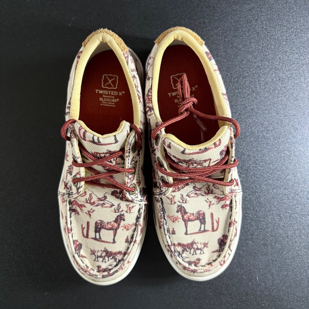 TWISTED X KID'S KICKS Style YCA0013 Canvas size 1M unisex western slip on